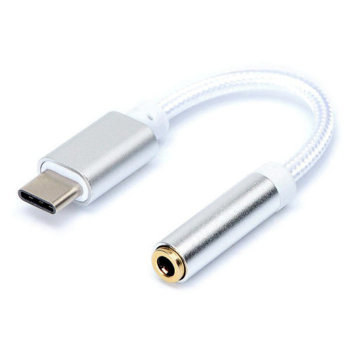 USB C til Mini-Jack - Hvit