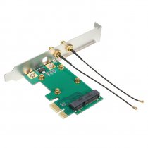 Iwill mini PCI-E to PCI-E 1X m/2 x antenner