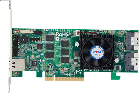 Areca ARC-1886-16i (2 x SFF-8654) SAS PCI-E 4.0 12GB/s