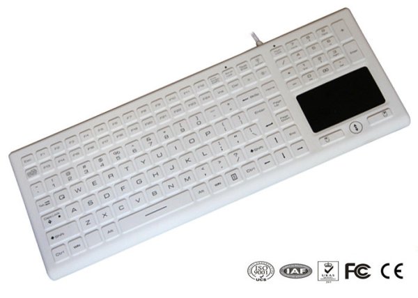 Iwill SKB-FN110 Industri Tastatur m/glidepad og backlight - IP65 - IP68 - Silikon