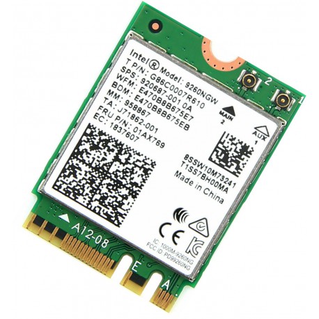 Intel 9260 WiFi m/BT M.2 2230 B/G/N/AC Dual Antenna - WideTemp