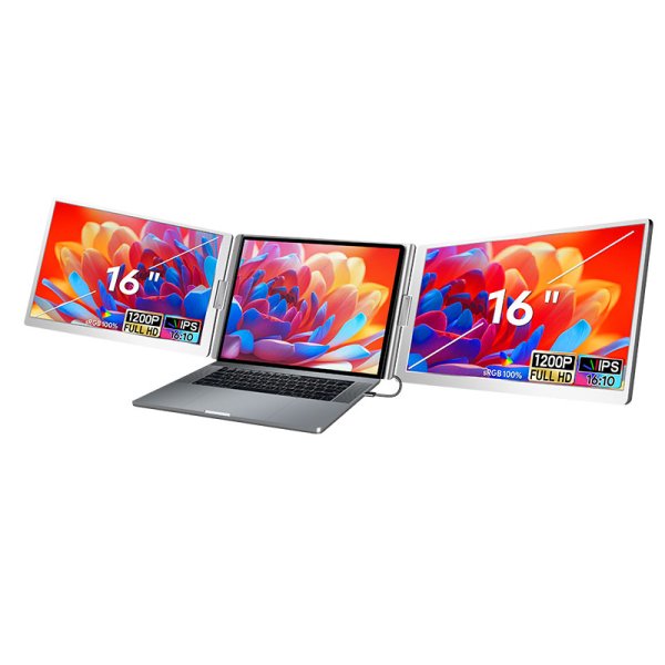 Iwill TriScreen 2 x 16" LED IPS 1920 x 1200 16:10 USB-C